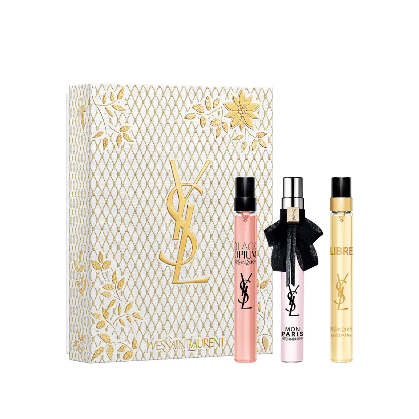 Yves Saint Laurent 香水 3本セット ギフトボックス YSL人気の3種のフレグランスが、ギフトに最適なオリジナル